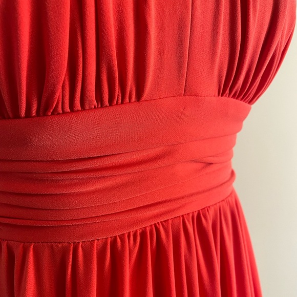 Suzy chin for maggy boutique dress orange midi beautiful US size 6 - Picture 6 of 7